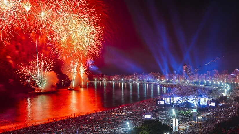 Silvester an der Copacabana