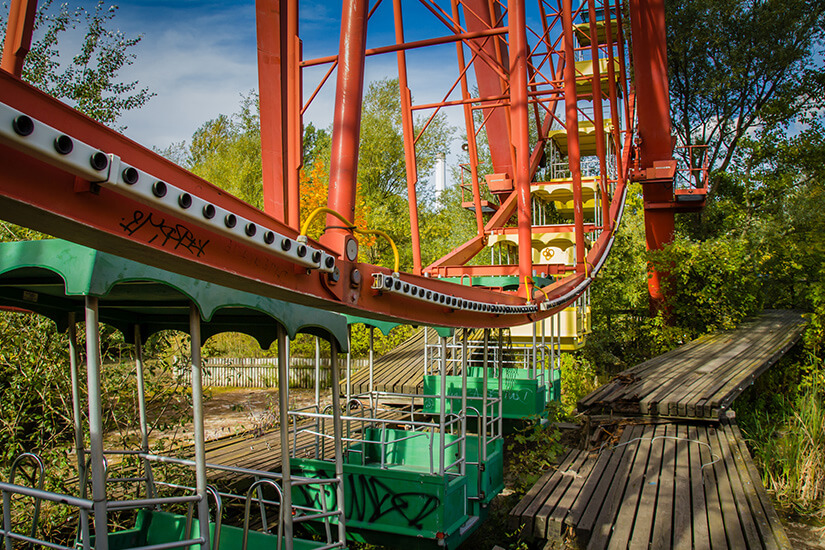 Stillgelegtes Riesenrad im Berliner Spreepark